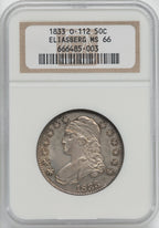 1833 50C O-112 Bust Half Dollar NGC MS66