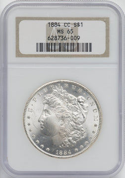 1884-CC $1 Morgan Dollar NGC MS65