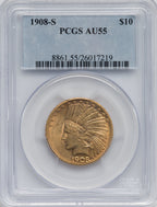 1908-S $10 Indian Eagle PCGS AU55