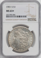1901-S $1 NGC Plus Morgan Dollar NGC MS63+