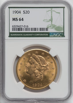1904 $20 Liberty Liberty Double Eagle NGC MS64