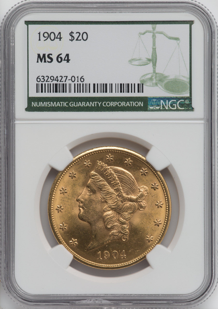 1904 $20 Liberty Liberty Double Eagle NGC MS64