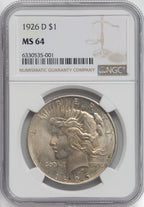 1926-D $1 Peace Dollar NGC MS64