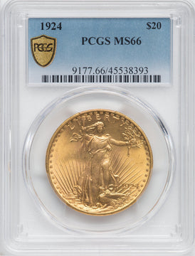 1924 $20 Saint Saint-Gaudens PCGS MS66