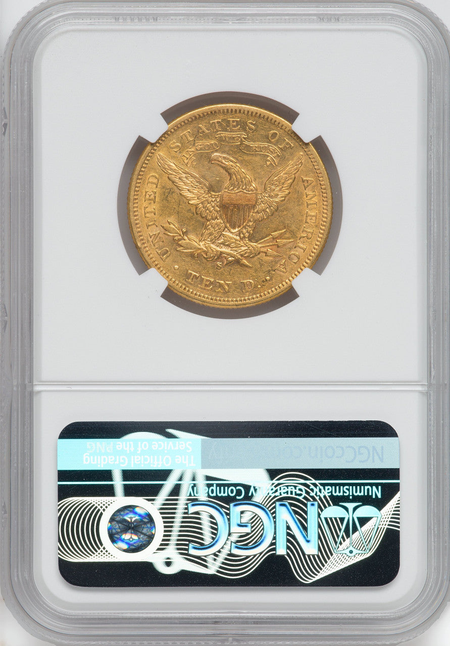 1876-S $10 Liberty Eagle NGC AU55