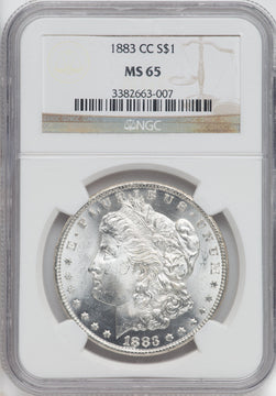 1883-CC $1 Morgan Dollar NGC MS65