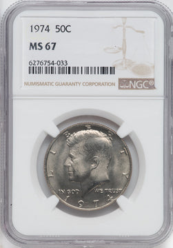 1974 50C Kennedy Half Dollar NGC MS67