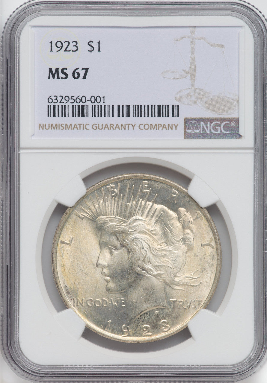 1923 $1 Peace Dollar NGC MS67