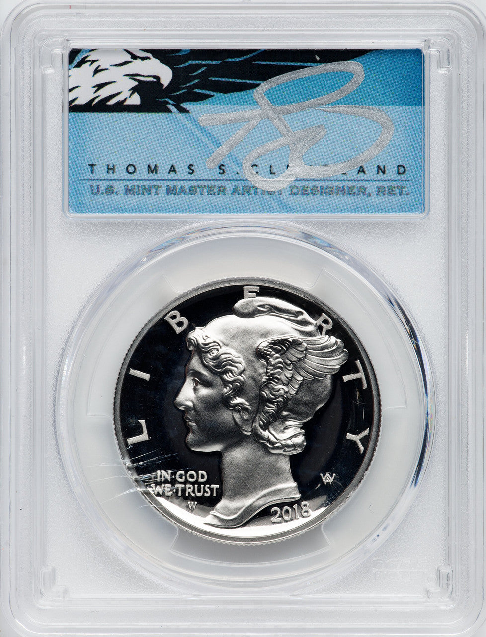 2018-W $25 Palladium First Strike Cleveland Blue Eagle PCGS PR70