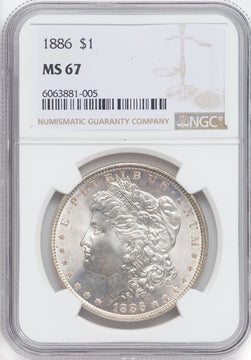 1886 $1 Morgan Dollar NGC MS67