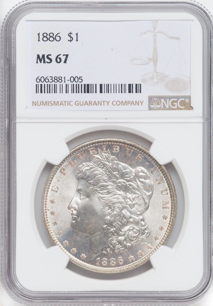 1886 $1 Morgan Dollar NGC MS67
