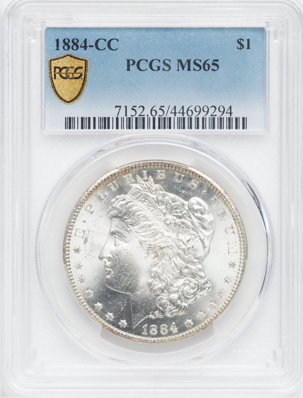 1884-CC $1 Morgan Dollar PCGS MS65