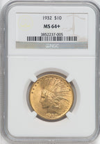 1932 $10 NGC Plus Indian Eagle NGC MS64+