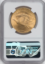 1908 $20 NO MOTTO NGC Plus Saint-Gaudens Double Eagle NGC MS65+