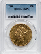 1904 $20 PL Liberty Double Eagle PCGS MS63