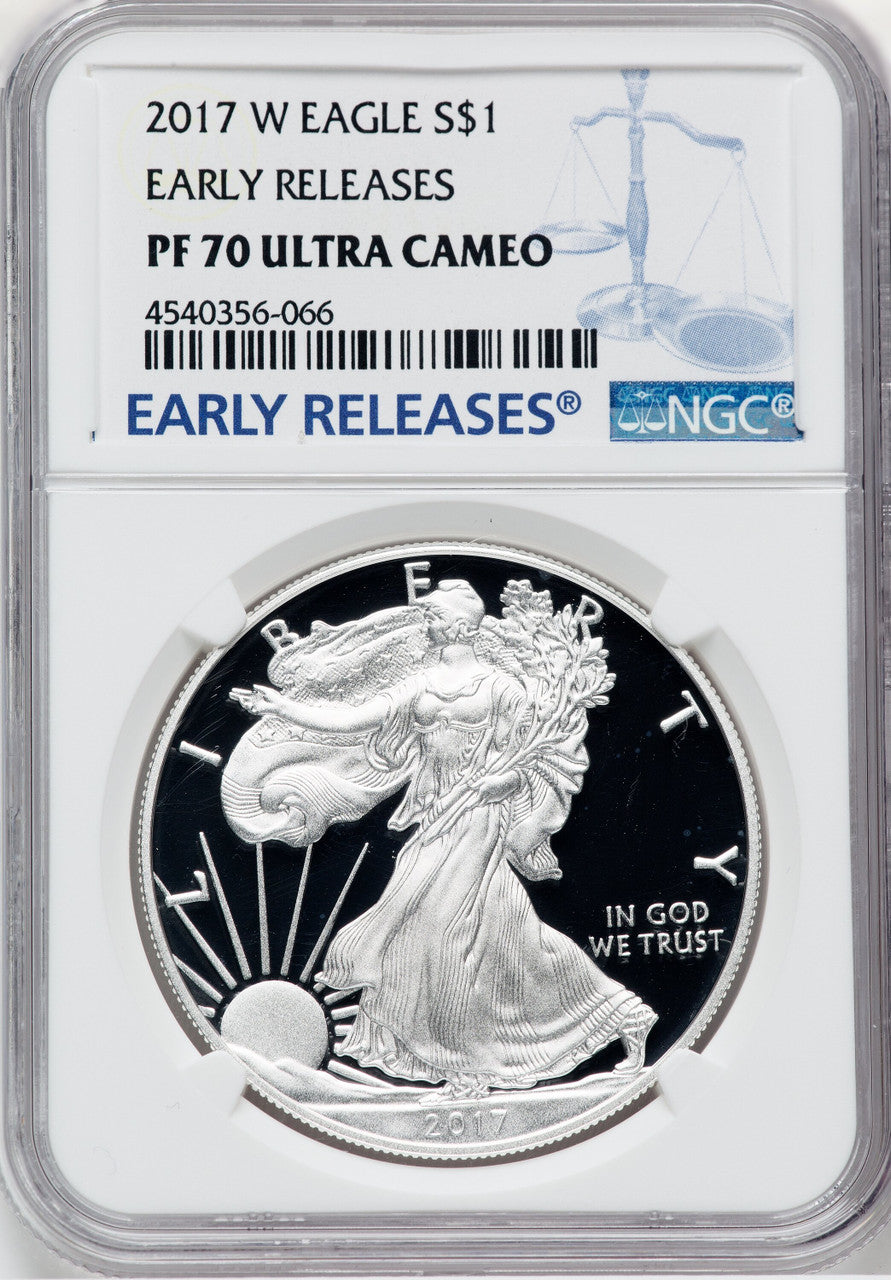 2017-W $1 American Silver Eagle First Strike NGC PF70