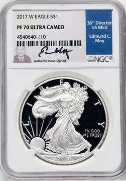 2017-W S$1 Silver Eagle NGC PF70
