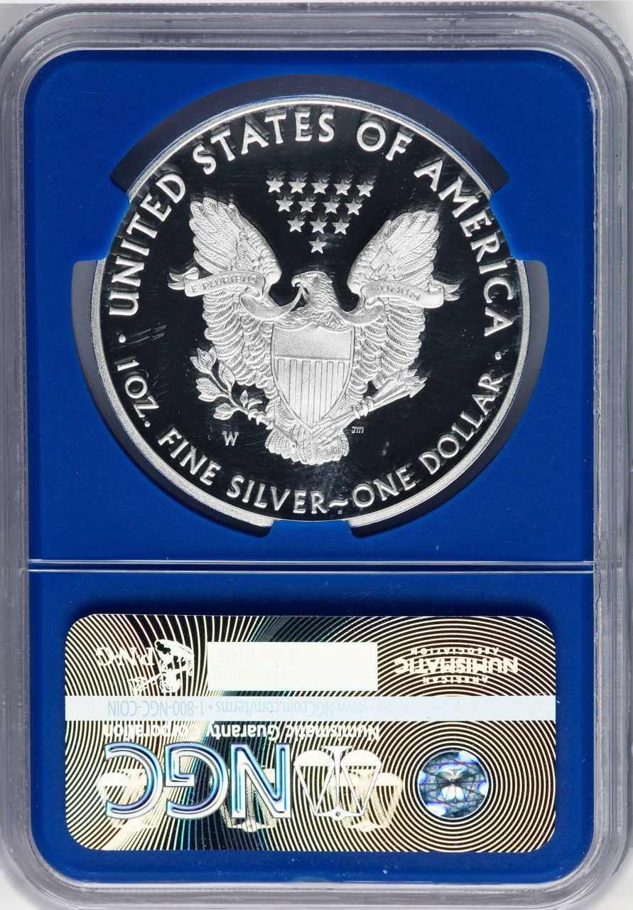 2016-W S$1 Silver Eagle Lettered Edge 30th Anniversary NGC PF70