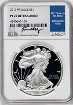 2017-W S$1 Silver Eagle NGC PF70
