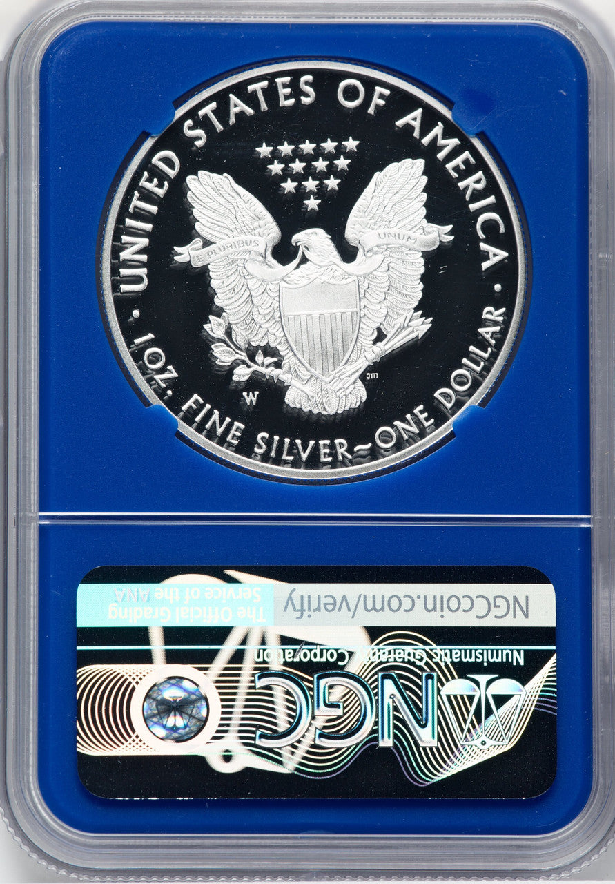 2019-W S$1 Silver Eagle First Day of Issue NGC PF70