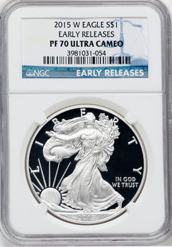 2015-W S$1 Silver Eagle First Strike NGC PF70