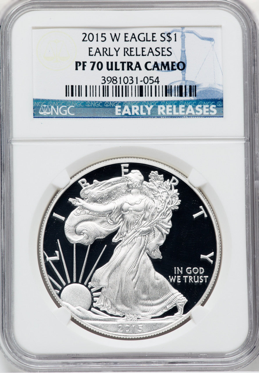 2015-W S$1 Silver Eagle First Strike NGC PF70