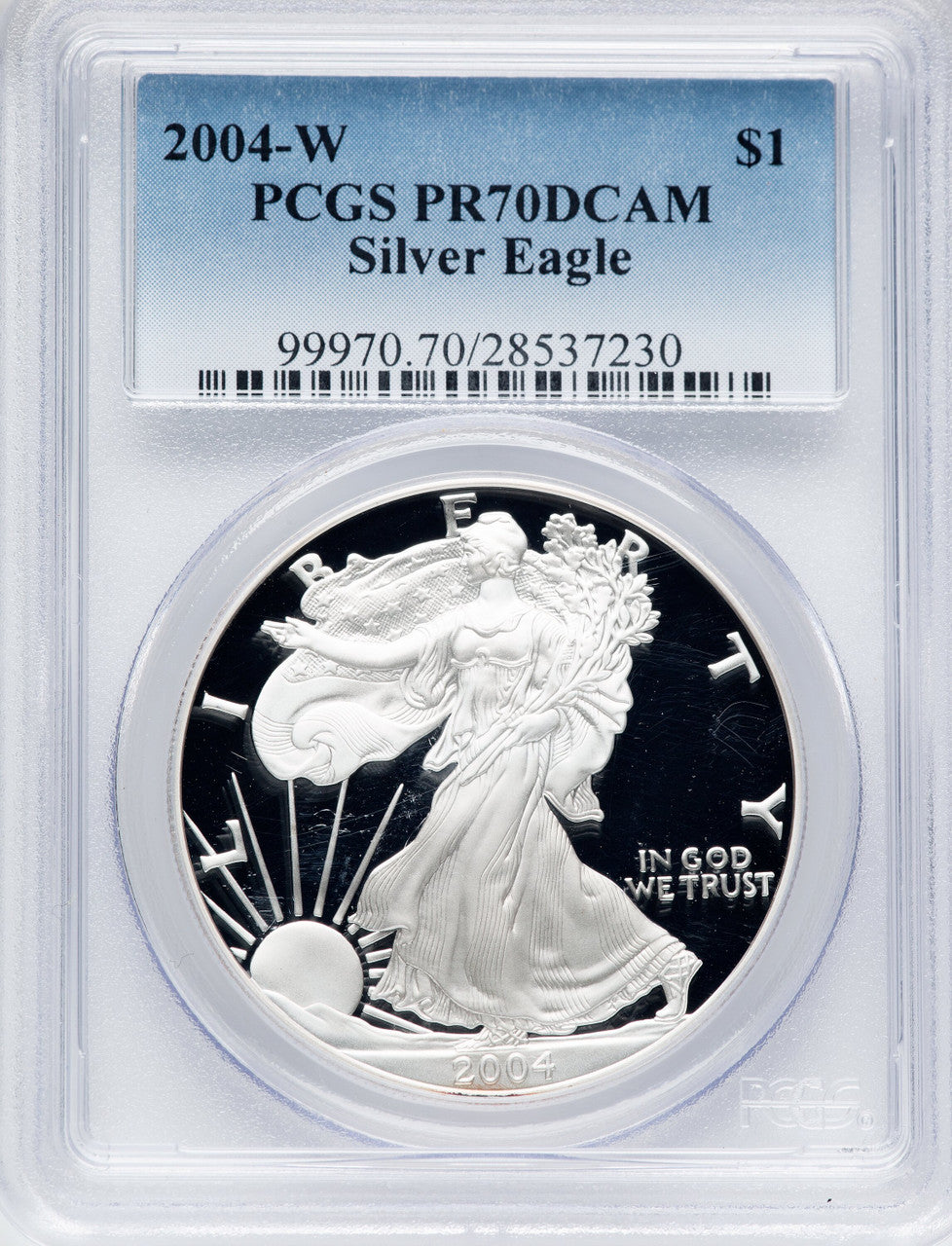 2004-W S$1 Silver Eagle PCGS PR70