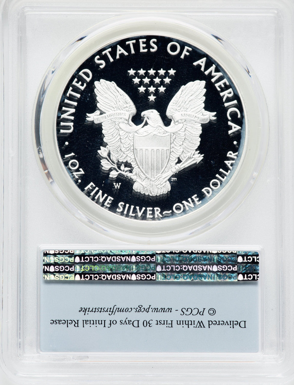 2016-W S$1 Silver Eagle Lettered Edge 30th Anniversary First Strike PCGS PR70
