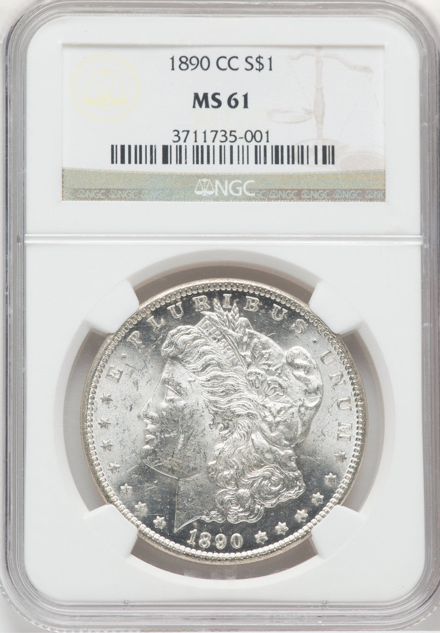 1890-CC $1 Morgan Dollar NGC MS61