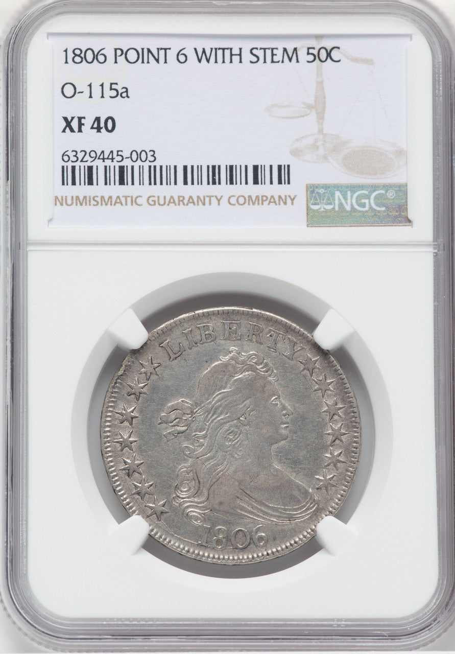 1806 50C O-115a Early Half Dollar NGC XF40