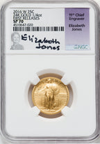 2016-W 25C Standing Liberty Quarter-Ounce Gold 100th Anniversary First Strike NGC MS70
