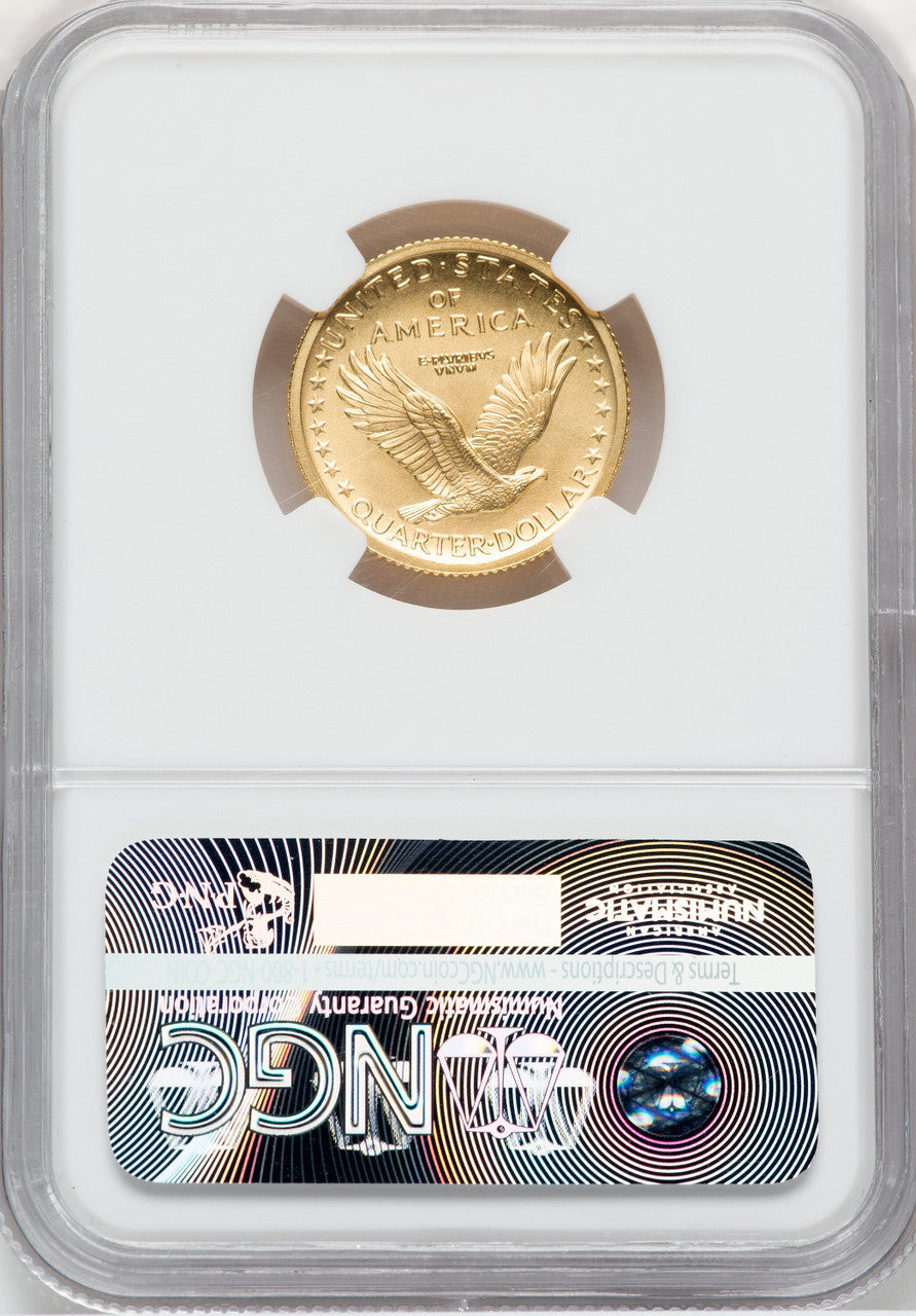 2016-W 25C Standing Liberty Quarter-Ounce Gold 100th Anniversary First Strike NGC MS70
