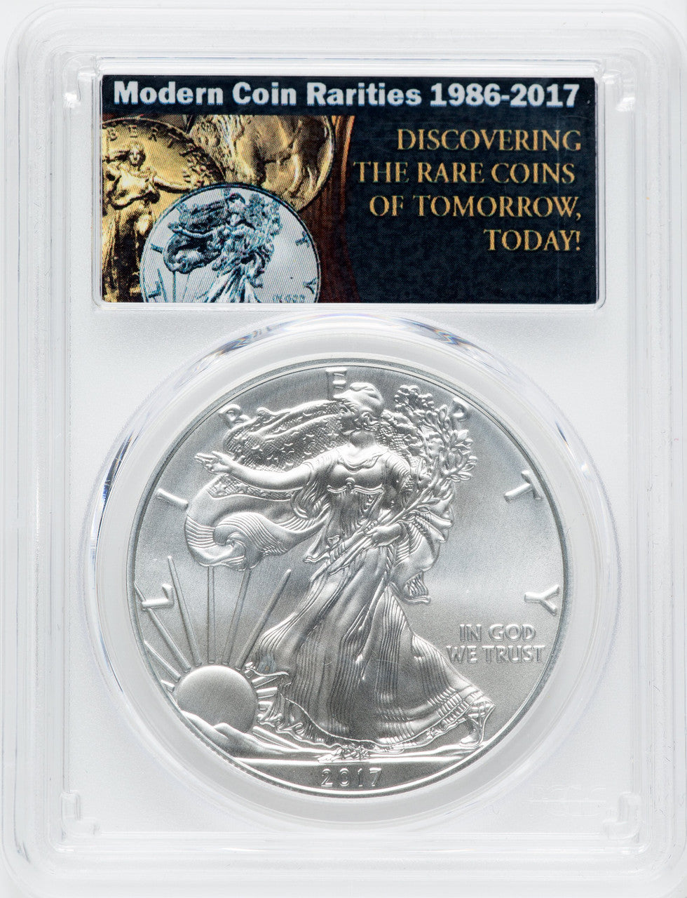 2017-W S$1 Silver Eagle Burnished First Day of Issue at Philadelphia SP PCGS MS70