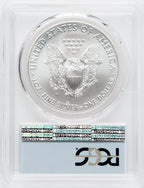 2018-W S$1 Silver Eagle Burnished First Day of Issue SP PCGS MS70
