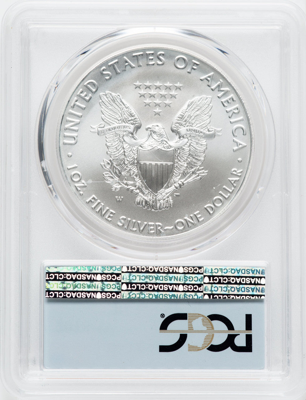 2018-W S$1 Silver Eagle Burnished First Day of Issue SP PCGS MS70