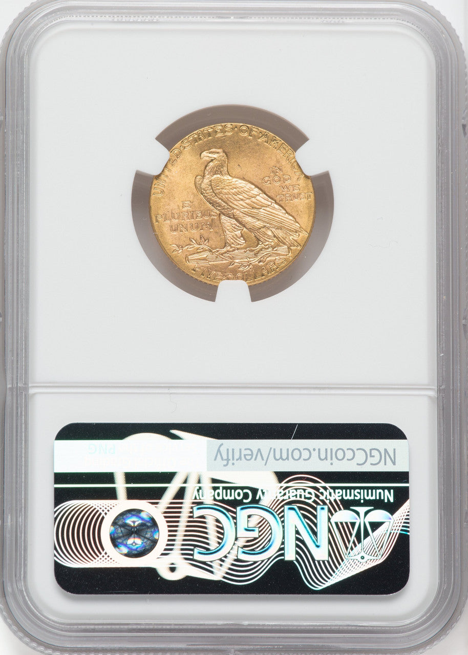 1912 $5 Indian Half Eagle NGC MS65