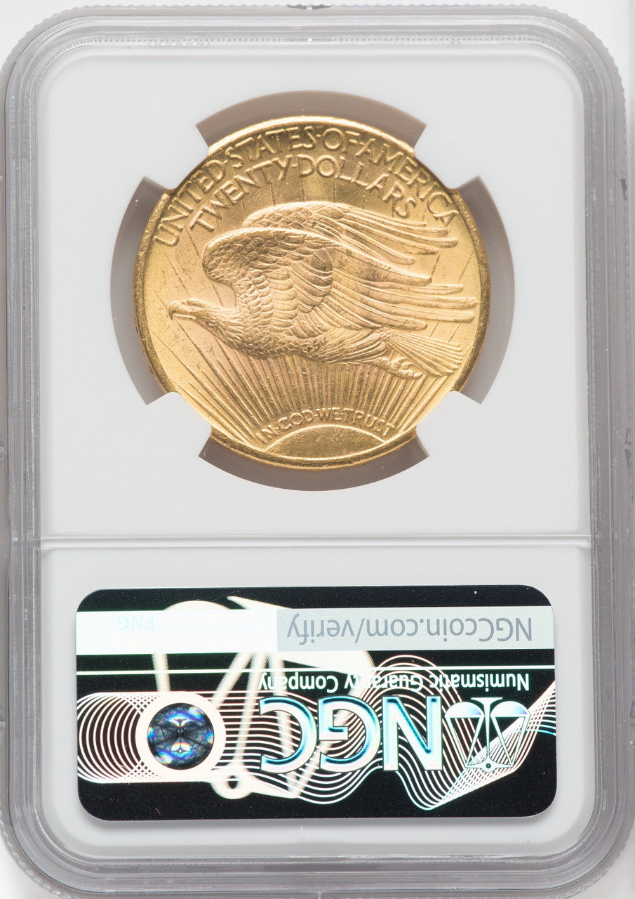 1924 $20 Saint Green Label Saint-Gaudens Double Eagle NGC MS65