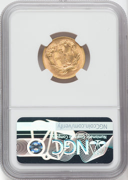 1878 $3 Green Label Three Dollar Gold Pieces NGC MS65