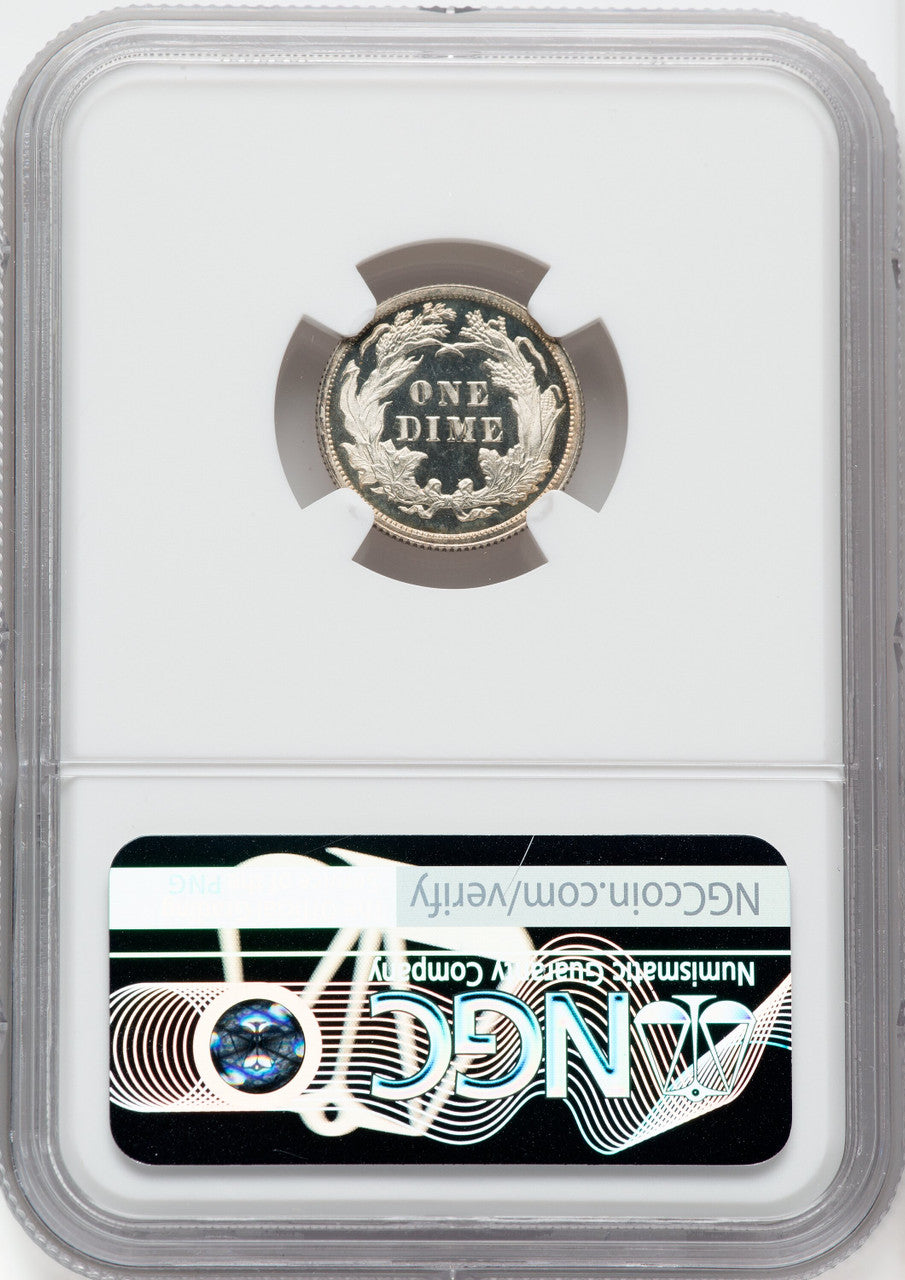 1882 10C CA Proof Seated Dime NGC PR66
