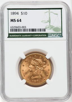 1894 $10 Liberty Eagle NGC MS64