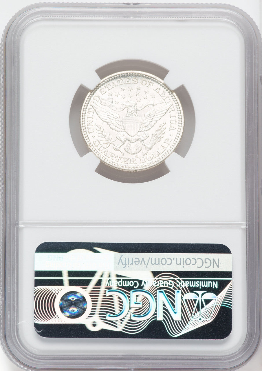 1909-S 25C Barber Quarter NGC MS67