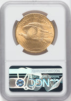 1908 $20 NO MOTTO NGC Plus Saint-Gaudens Double Eagle NGC MS65+