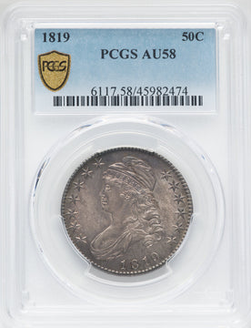 1819 50C Bust Half Dollar PCGS AU58