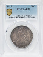 1819 50C Bust Half Dollar PCGS AU58