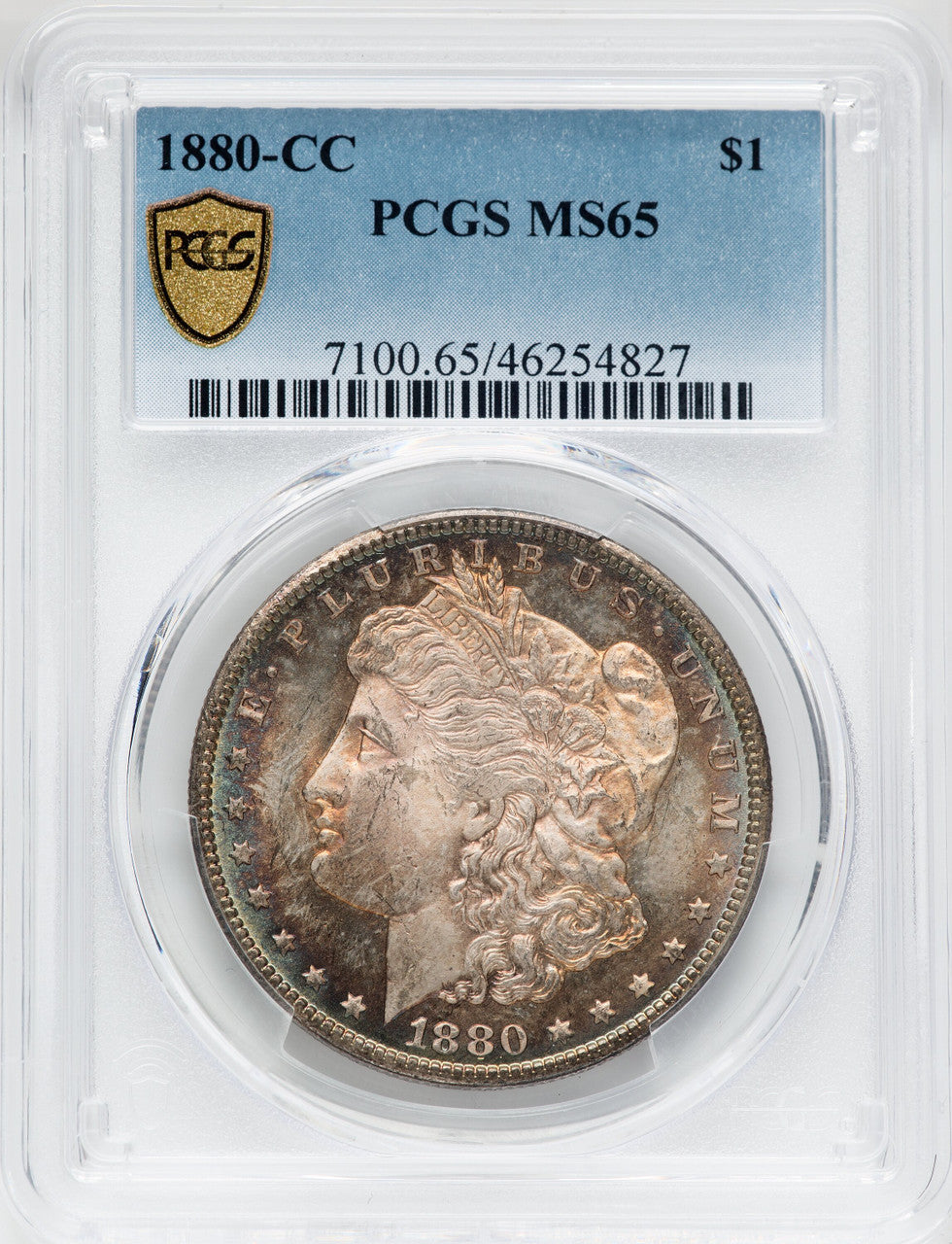 1880-CC $1 Morgan Dollar PCGS MS65