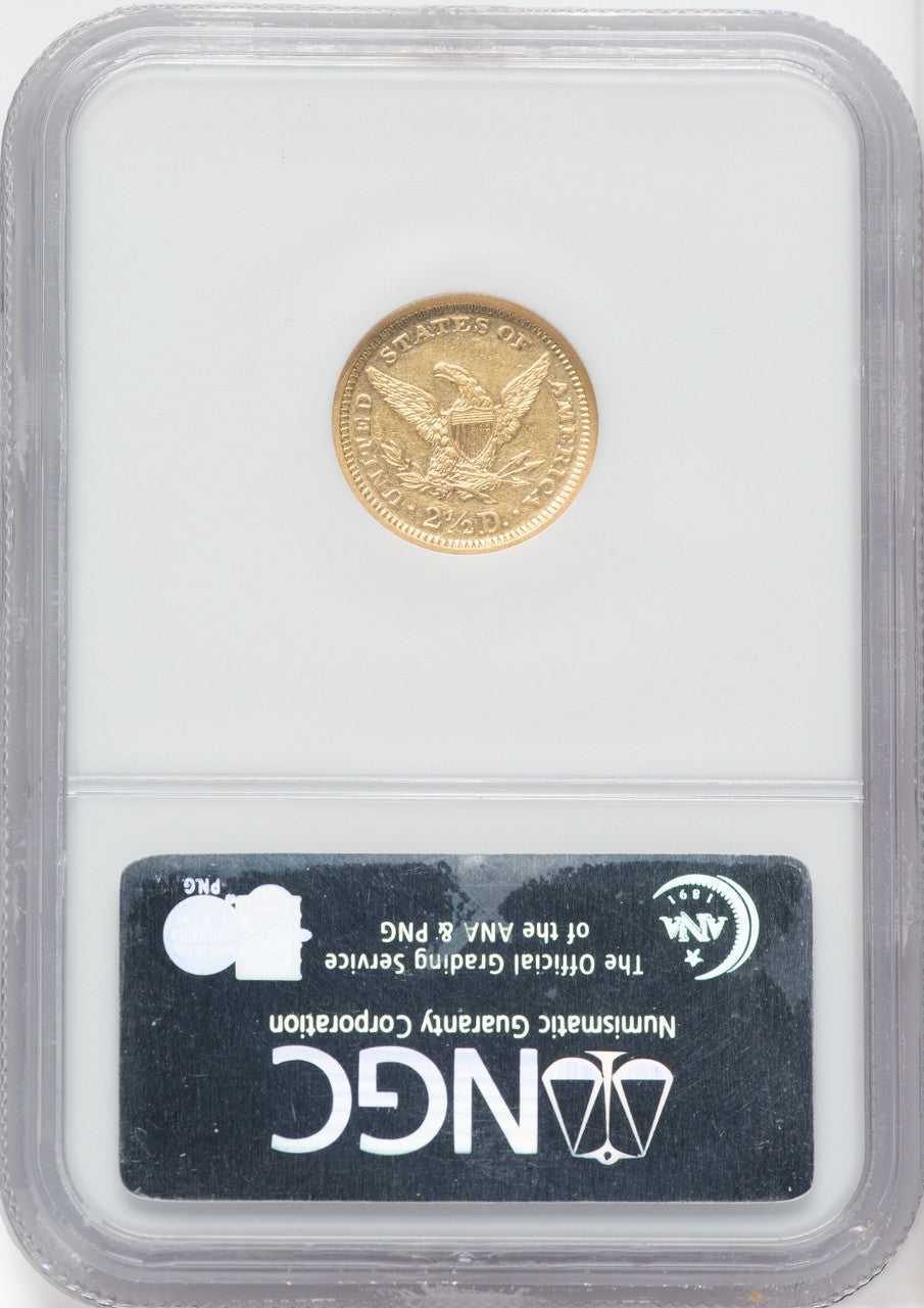 1871 $2.50 Liberty Quarter Eagle NGC AU58