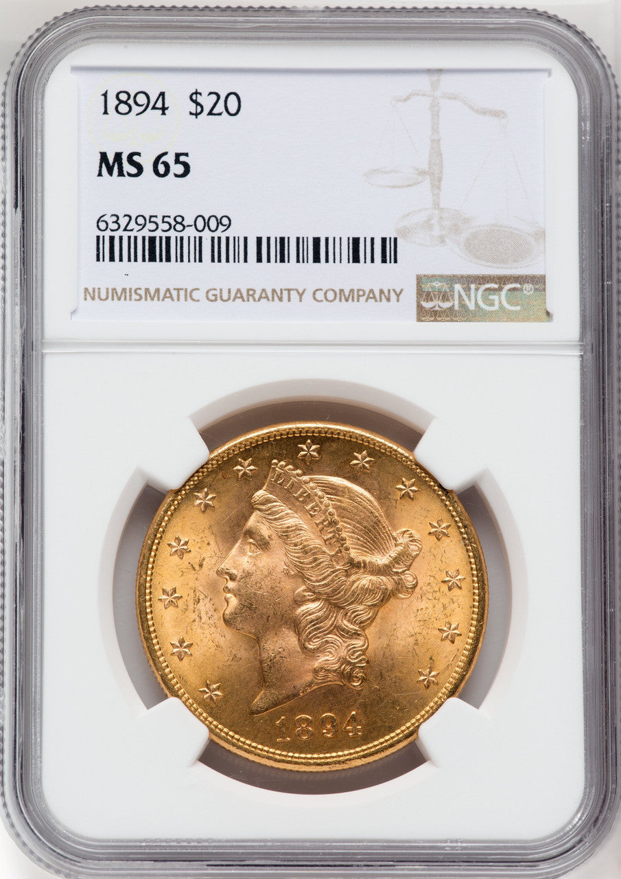 1894 $20 Liberty Double Eagle NGC MS65