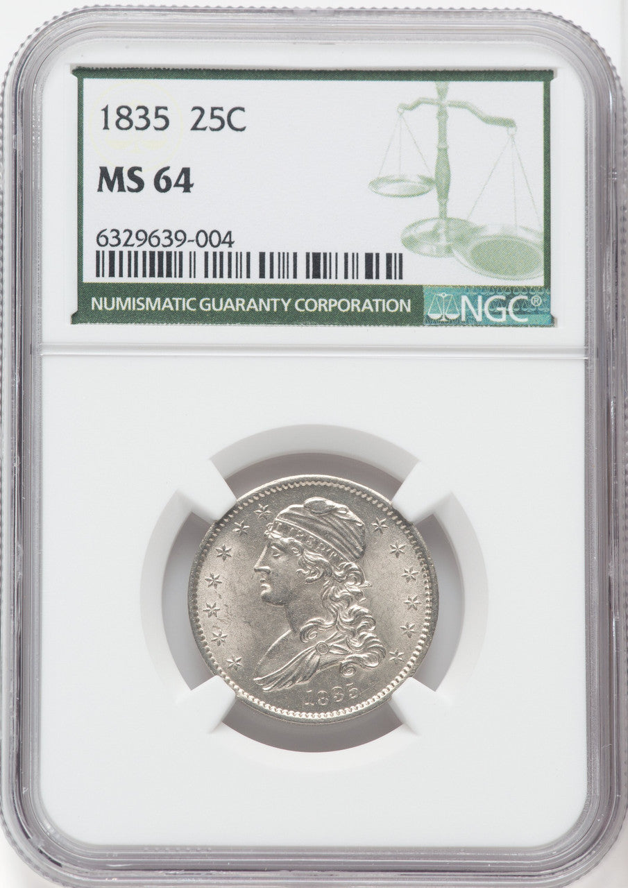 1835 25C Bust Quarter NGC MS64