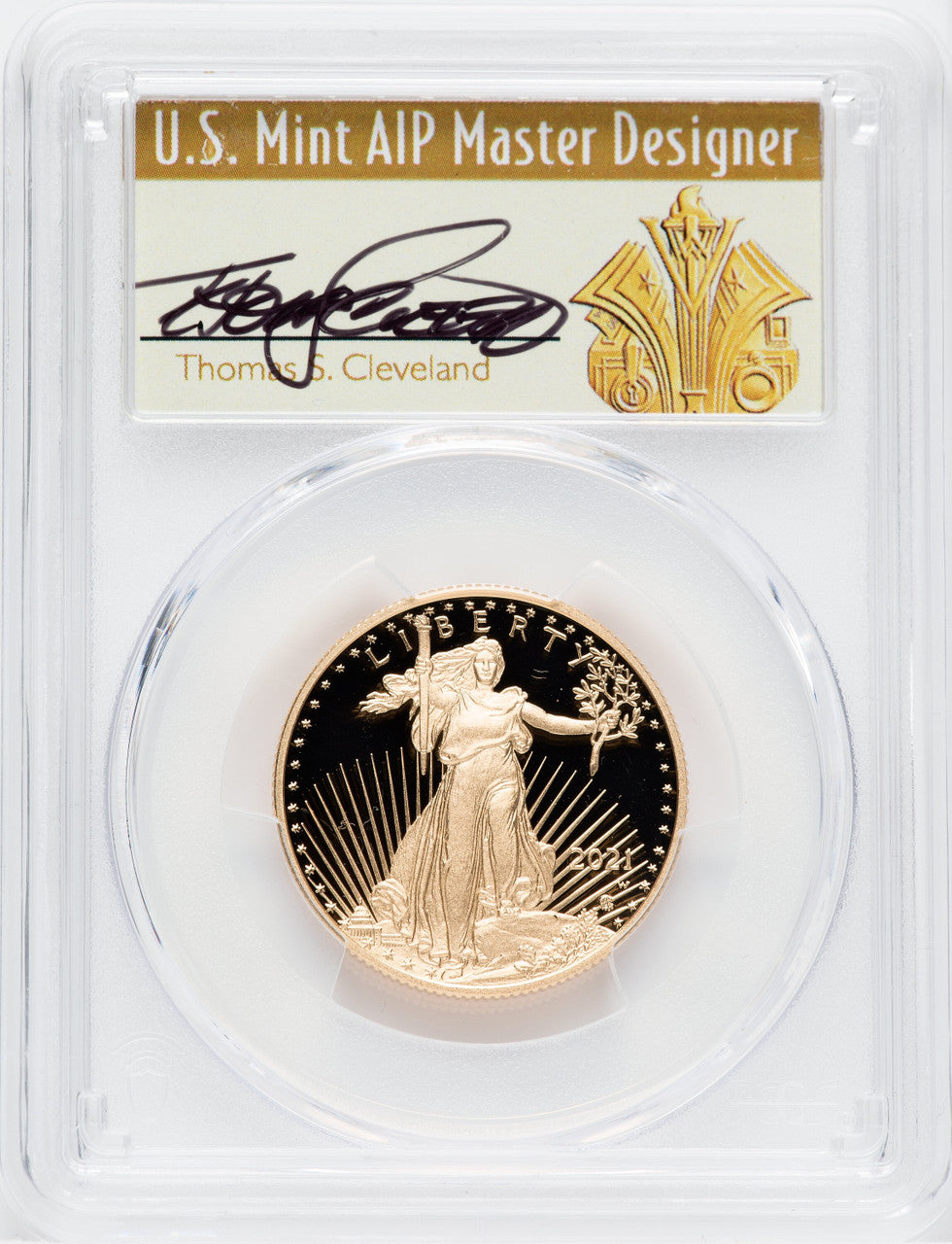 2021-W G$25 Half Ounce Gold Eagle Type Two Advanced Release Cleveland Art Deco PCGS PR70