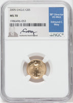 2005 $5 Tenth-Ounce Gold Eagle NGC MS70